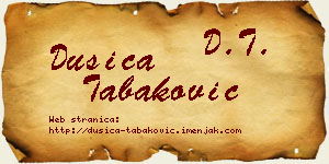 Dušica Tabaković vizit kartica